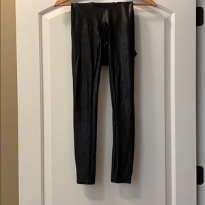 Maternity Spanx faux leather leggings